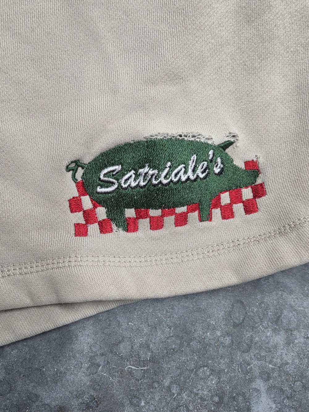 Sopranos Satriale's Shorts Italian-American Deli Chic Mob-core Y2k Size L